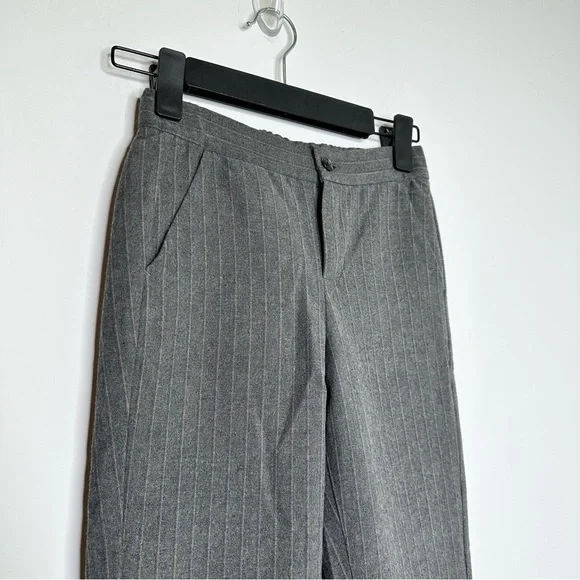 Janie and Jack Grey Wool Pinstripe Joggers - Picture 5 of 13